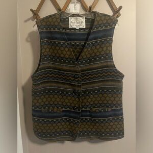 Vintage wool blend vest made in Ukraine mens small eclectic grandpa